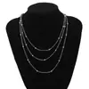Joyería de Moda Transfronteriza Europea y Americana Collar Multicapa Hecho a Mano Collar con Colgante de Personalidad Multicapa Cadena de Cuentas para Mujeres