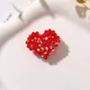 Aretes DIY de Cristal de Colores Vibrantes y Brillantes con Forma de Corazón, Llaveros para Bolsos, Accesorios para Cadena de Teléfono Dopamina