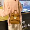 Estilo Coreano INS Lindo Oso Chica Antigua Estudiante Lona Bolso de Hombro Japonés Harajuku Chica Suave Bolso Cruzado para Mujer