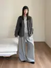 Suéter Holgado de Lana Mezclada con Cuello en V, Casual y Elegante, Cardigan 2025, Otoño e Invierno, Nuevo, Abotonado, Ropa Exterior Gruesa 25940