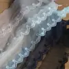 D24J1 Acessórios Artesanais DIY Malha de Algodão Japonesa Fio de Algodão Malha de Estrela Renda Bordada Acabamento Larga 6.5cm Especial
