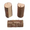 Suporte de Mensagem de Madeira Tronco de Árvore Clipe de Notas Display Decorativo Etiqueta de Preço Base de Madeira Natural Base de Tronco de Árvore Clipe de Notas