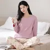 Pijama para Mujer Estilo Primavera y Otoño 100% Algodón Puro Manga Larga 2026 Nuevo Otoño e Invierno Tallas Grandes Conjunto de Ropa para el Hogar