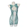 Bata Lencería con Diseño Hueco, Vestido de Malla Transparente, Entrepierna Abierta, Desgarrable, Provocativo Sexy, Ropa de Dormir sin Quitar, Tentador para Mujeres 7830