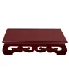 Decoración de estatua de Buda base para acuario rectangular de madera jarrón de jade maceta artesanías de piedra raras soporte de talla de madera