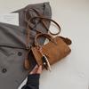 Bolsa Retrô Simples para Mulheres 2025 Nova Moda Simples Pasta Pequena Bolsa Quadrada Moda Transversal de Ombro Porta-Celular