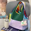 Bolso tote de diseño nicho, bolso casual para mujer de diseño nicho, ligero, con bloques de color, bolso de mano personalizado para estudiante 2026 para mujer