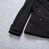 Abrigo corto ajustado para mujer de otoño e invierno 2026, cuello alto, top de doble botonadura para mujer, versátil para ir al trabajo, comercio exterior
