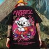 Camiseta americana de manga corta para hombre, estilo hip-hop, distintiva, de media manga, de verano, moderna, para hombre gordo, de talla grande, holgada, estilo urbano.