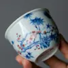 Taza cilíndrica Antique Xi para cejas superiores, taza grande de Maestro, taza de té de cerámica, juego de té kung fu, taza de té de gran capacidad, taza individual