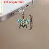 Enfeites Pendentes Decorativos, Protetor de Poeira para Celular, Tipo-C 2D Acrílico Formato de Gato Fofo Peça Plana de Interface