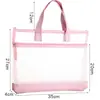 Bolsa de malla portátil con cremallera, bolsa transparente para documentos tamaño A4, bolso de mano para estudiantes, bolsa para libros, bolsa de aprendizaje, libros de texto.