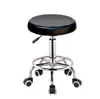 Taburete de plástico engrosado con altura ajustable y función giratoria, taburete redondo para escuela y laboratorio, taburete para estudiantes con ruedas, silla de bar de patas altas