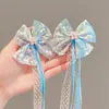 Acessórios de Cabelo com Laço para Meninas Grampos de Cabelo Adorno de Trança para Crianças Presilhas de Bebê Fitas para Meninas Pequenas Grampos Populares de Princesa