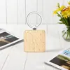 Llavero de Madera de Haya en Stock Transfronterizo con Grabado Láser, Llavero Creativo en Blanco de Madera Maciza Colgante para Bolso