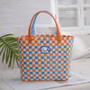Tailandia Chiang Mai Bolsa Cesta de Verduras Bolsa Dopamina Tejida a Mano Bolsa de Compras de Gran Capacidad Bolso de Mano para Dama Viajera