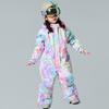 Macacão de Esqui Infantil para Meninas e Meninos, Impermeável para Uso Externo, Quente com Forro de Fleece, Equipamento de Esqui para Bebê, Macacão à Prova de Neve