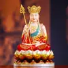 Estatuas de Resina de los Tres Santos de Saha: Buda Shakyamuni, Bodhisattva Ksitigarbha y Bodhisattva Avalokiteshvara para Decoración de Altar Doméstico al por Mayor