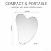 Tabla Raspadora de Acero Inoxidable con Forma de Corazón, Tabla Raspadora Facial, Raspador de Puntos Negros, Cuchillo Fascial con Forma de Corazón, Herramienta de Belleza para Masaje Facial