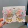 Antigo Hairpin Infantil Super Fada Bow Hairpin Hairpin Roupas Chinesas Antigas do Bebê Borla Acessórios para o Cabelo Estilo Chinês Headwear