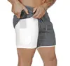 2023 Transfronterizo Doble Capa Camuflaje Verano Hombres Tallas Grandes Cinco Puntos Secado Rápido Transpirable Fitness Deportes Running Comercio Exterior