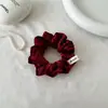 Goma de Pelo Plisada de Terciopelo Simple para Mujer, Alta Elasticidad, Resistente, Accesorio de Moda Versátil para el Cabello