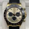 Reloj para Hombre Rolex Daytona Serie 40mm Multifuncional Cronógrafo Incrustado de Diamantes Mecánico Totalmente Automático Aliexpress