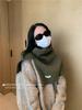 Cachecol gola de lã estilo celebridade da internet da Coreia do Sul, cachecol gola de proteção para o pescoço, cachecol xale, feminino, inverno, espessado, quente, à prova de frio