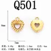 Aço Inoxidável Banhado a Ouro 18K Moda de Luxo Pingente Oval em Formato de Coração Gota D'água Acessórios para Joias de Aço Titânio para Pulseira Colar DIY