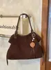 Otoño Invierno Retro Gamuza Felpa Bolso Tote para Mujer 2026 Nuevo Versátil Casual Bolso de Hombro para Compras Viajes