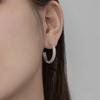 Brincos de Prata Esterlina S925 Livro Vermelho Quente para Mulheres Geométricos Versáteis High-end Leve Luxo Estilo Frio Estilo Chanel Brincos de Prata