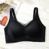 Ropa Interior Suave de Soporte sin Costuras para Mujer, Sujetador de Espalda Bonita, Una Pieza con Copas Fijas, Muestra Senos Pequeños como Senos Grandes, Sin Aro de Acero, Push-Up para Prevenir la Flacidez
