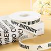 Cinta estilo INS color blanco cremoso para tarta de cumpleaños, cinta para embalaje de caja de regalo, cinta decorativa para ramo de flores inglés
