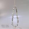 Woo Woo cadena original de plata blanca con estrella grande de cuentas para teléfono móvil cadena de cámara ccd cordón decorativo colgante llavero de amor