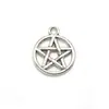 Precio de fábrica al por mayor collar con colgante de anillo de estrella de cinco puntas hueca aleación accesorios de joyería DIY 20 * 16 mm