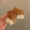 Coleção de Brincos de Flor de Rattan Vintage! Design Único com um Charme Trançado Estilo Francês, Novos Brincos e Tarraxas no Atacado
