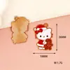 Dibujos Animados Navidad KT Gato Accesorios DIY Invierno Gatito Gato Aleación Gota de Aceite Bolsa Colgante Decorativo Pequeño