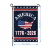 Tecido de Fundo de Banner de Aniversário Americano Transfronteiriço do 250º Aniversário Bandeira de Jardim 1776-2026 Bandeira Decorativa do Dia da Independência
