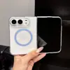 Adecuado para Funda de Teléfono Móvil Iphone18Duo, Funda Magnética Plegable de Alta Transparencia para Apple 18D, Anticaídas, Funda Protectora Transparente Integral