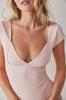 Comercio Exterior Amazon Ropa Y2K Ropa Transfronteriza para Mujer Top Tubo Sexy de Cuello en V Escotado Camiseta Lisa de Manga Corta Ajustada