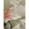 Encaje Hilo de Borde de Pastel Grande Tejido Borde de Tela Diseño de Onda Plisada Accesorios de Diseñador Volante Borde de Organza Borde Tridimensional