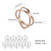 Fábrica Directa transfronteriza moda simple acero inoxidable cruz hueca anillo de mujer anillo brillante liso en stock