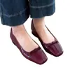Mocasines retro de piel suave estilo francés para mujer con punta cuadrada y lazo, nuevos zapatos planos bajos de otoño 2026