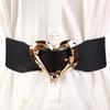 Fabricante Venta al por Mayor Vestido de Mujer Cinturón Ancho Elástico Nuevo Versátil Moda Chaqueta Acolchada Cinturón Faja Negro