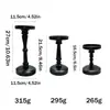 Candelabro vintage de hierro forjado negro con una base alta de columna romana, una bandeja decorativa para el hogar, el comedor o la mesa, adecuado para el comercio electrónico transfronterizo