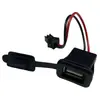Enchufe Hembra USB 2.0 a Cabezal Hembra Soldadura Directa de Cableado Enchufe de Alimentación Puerto de Carga para Lámpara de Escritorio de Juguete Modificada