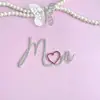 Copyright Día de la Madre Fieltro con Diamante Decoración de Pastel Mamá Te Amo Feliz Día de la Madre Plugin de Pastel de Diamante
