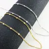 Em estoque aço inoxidável dourado compressão lateral corrente dupla C girassol moda fresca aço titânio joias masculinas e femininas