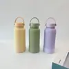 Tetera Espacial Transfronteriza Tetera Deportiva Taza de Vacío de Acero Inoxidable 304 Tetera de Viaje de Boca Grande Estilo Americano para Montañismo al Aire Libre