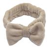 Diadema de felpa con lazo cruzado europeo y americano, diadema elástica de ala ancha, diadema de color sólido, diadema de terciopelo coral, diadema para mujer